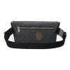 GUCCI GG LARGE CANVAS WITH LEATHER TRIM FANNY 733240 (22*15*4cm)