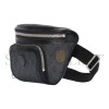 GUCCI GG LARGE CANVAS WITH LEATHER TRIM FANNY 733240 (22*15*4cm)