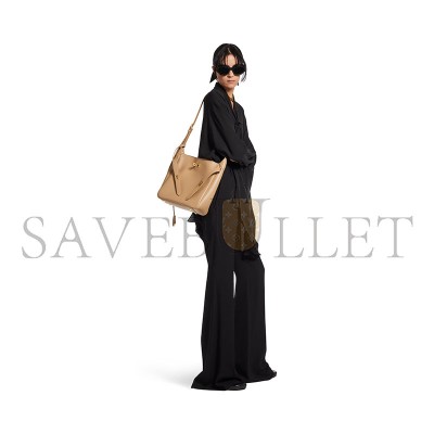 BALENCIAGA WOMEN'S BEL AIR SMALL HOBO BAG IN LATTE 8110182ABAV2621 (27*26*10cm) BALENCIAGA WOMEN'S BEL AIR SMALL HOBO BAG IN LATTE 8110182ABAV2621 (27*26*10cm)