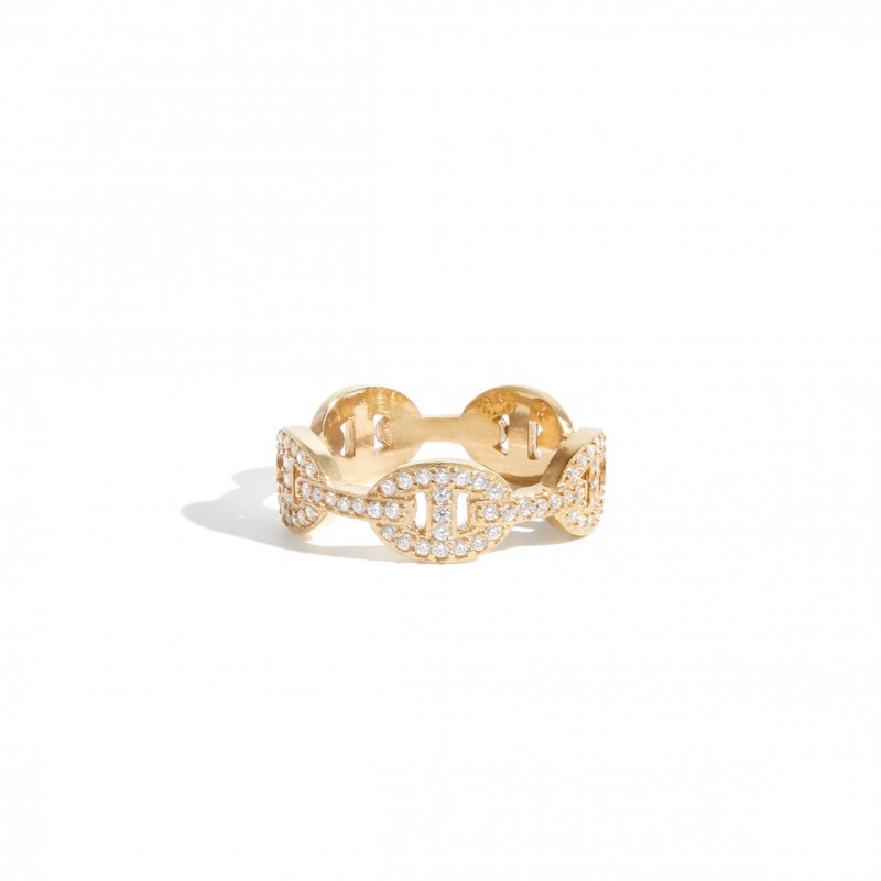 HERMÈS PIG NOSE FARANDOLE RING IN GOLD 