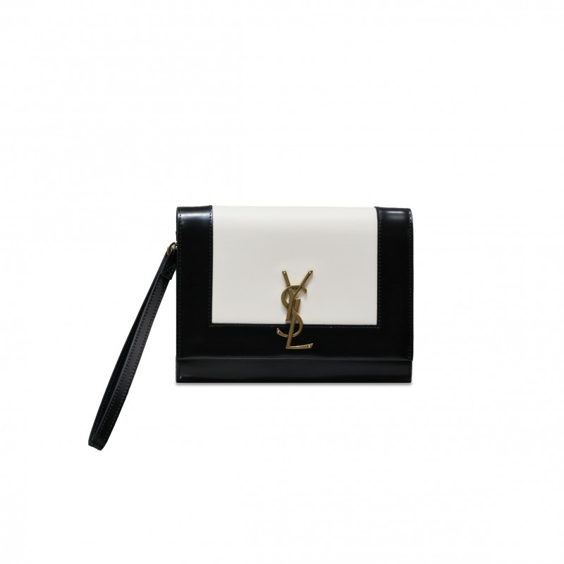YSL CASSANDRE FLAP POUCH IN SHINY LEATHER 753883AAB9T9299 (21*16*3cm)