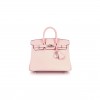 HERMES ROSE SAKURA SWIFT BIRKIN 25 SILVER BUCKLE 1487913 (25*20*13cm)