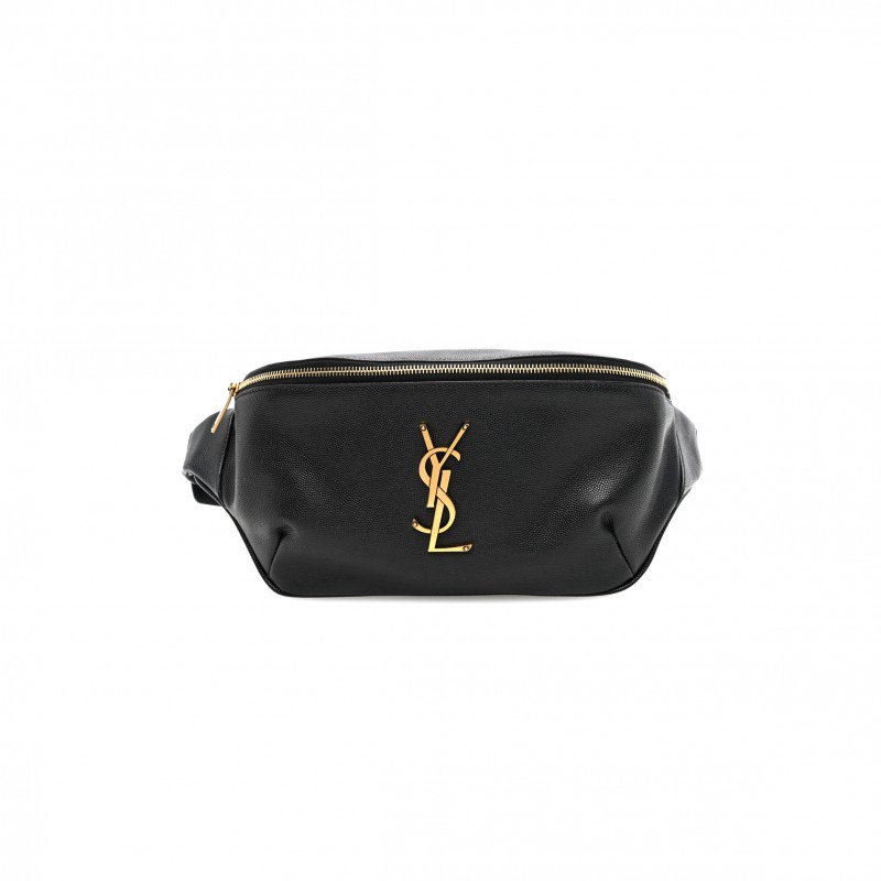 YSL CASSANDRE CLASSIC BELT BAG IN GRAIN DE POUDRE EMBOSSED LEATHER 589959DME0W1000 (25*14*3.5cm)