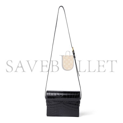 YSL JUNE BOX BAG IN CROCODILE-EMBOSSED LEATHER 728606AAAOH1000 (19*15*8cm) YSL JUNE BOX BAG IN CROCODILE-EMBOSSED LEATHER 728606AAAOH1000 (19*15*8cm)
