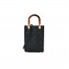 FENDI FF ZUCCA LEATHER MINI SUNSHINE SHOPPER TOTE CROSSBODY BAG (17*13*5cm)