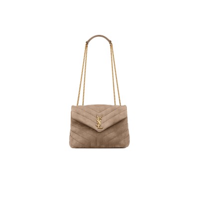 YSL LOULOU SMALL IN QUILTED SUEDE 4946991U8612346 (23*17*9cm)