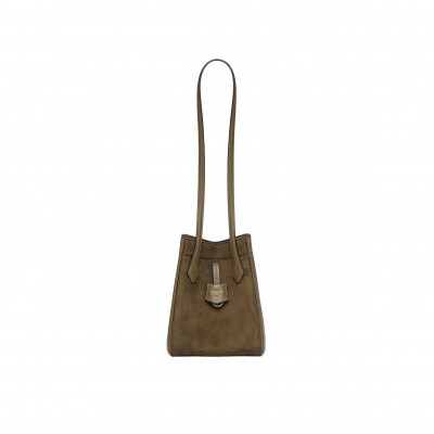 FENDI ORIGAMI MINI LEATHER GREEN 8BS083AS79F1PPT (19*15*15cm)