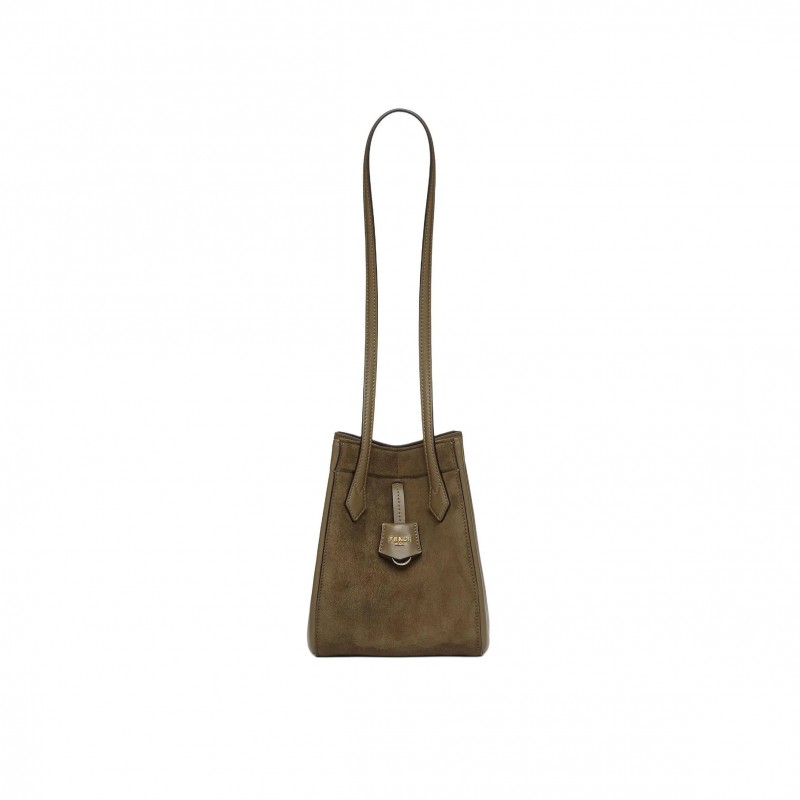 FENDI ORIGAMI MINI LEATHER GREEN 8BS083AS79F1PPT (19*15*15cm)
