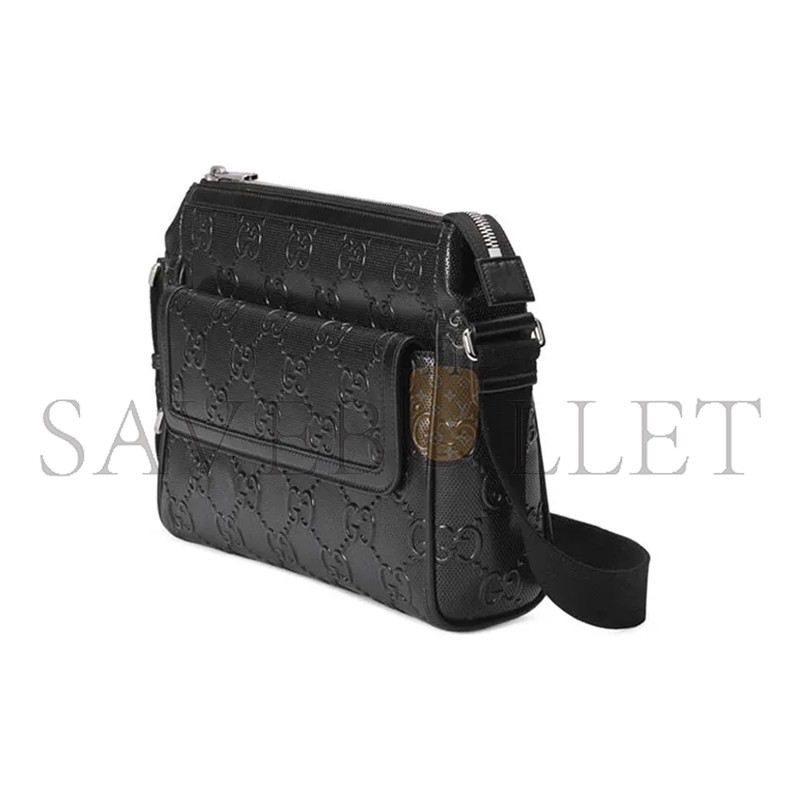 GUCCI GG EMBOSSED MESSENGER BAG 658565 (29*22*9.5cm)