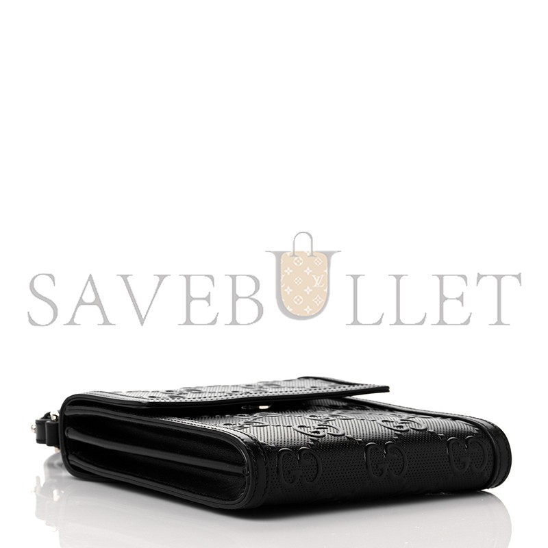 GUCCI GG EMBOSSED MESSENGER BAG ‎625782 (20.5*18*4cm)