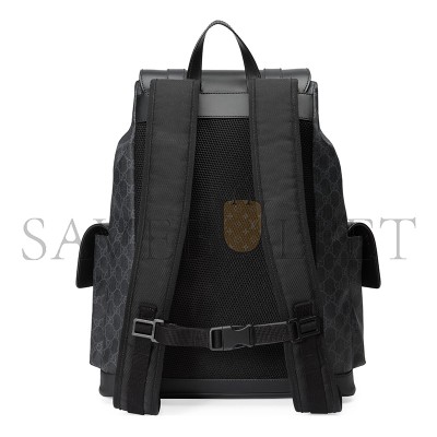 GUCCI GG BLACK LARGE BACKPACK 495563 (42*34*16cm) GUCCI GG BLACK LARGE BACKPACK 495563 (42*34*16cm)