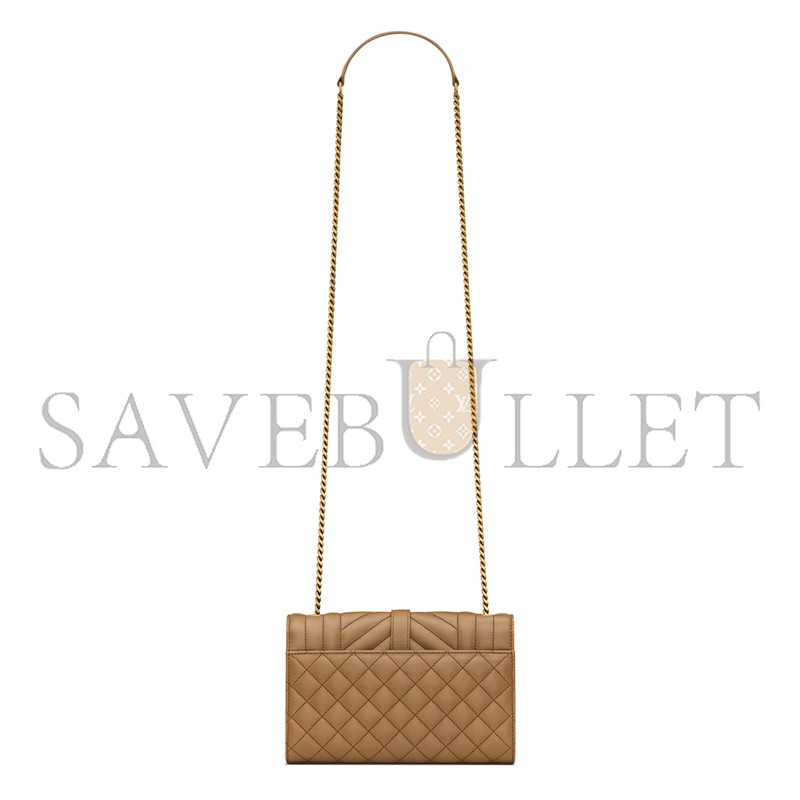 YSL ENVELOPE SMALL IN QUILTED GRAIN DE POUDRE EMBOSSED LEATHER 600195BOW912346 (21*13*6cm)