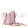 CHANEL MASTER CAVIAR QUILTED MINI VANITY CASE WITH CHAIN LIGHT PINK AP1340 (10*9*7cm)