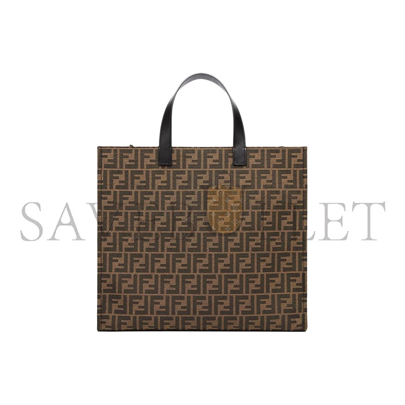FENDI BROWN FF PRINT CANVAS BAG FROM THE FENDI X FRGMT X POKÉMON COLLABORATION 8BH357AR1XF1NPJ (41*35*19cm)