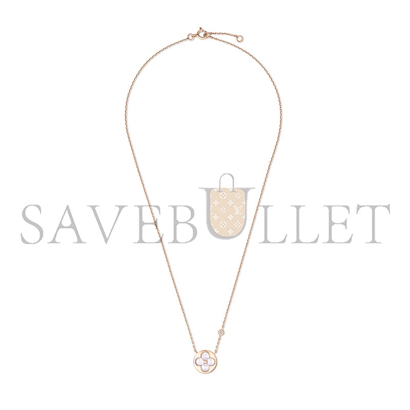 LOUIS VUITTON COLOR BLOSSOM BB SUN PENDANT, PINK GOLD, WHITE MOTHER-OF-PEARL AND DIAMOND Q03788 LOUIS VUITTON COLOR BLOSSOM BB SUN PENDANT, PINK GOLD, WHITE MOTHER-OF-PEARL AND DIAMOND Q03788