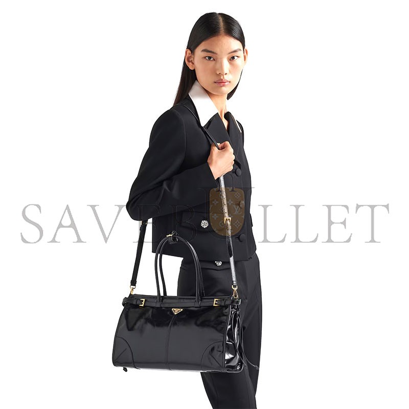 PRADA BONNIE LARGE LEATHER HANDBAG 1BA433 (38*24*12cm) PRADA BONNIE LARGE LEATHER HANDBAG 1BA433 (38*24*12cm)