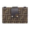 FENDI BAGUETTE CONVERTIBLE POUCH ZUCCA CANVAS BROWN 7M0295A9ZLF0L3T (17*10*2cm)