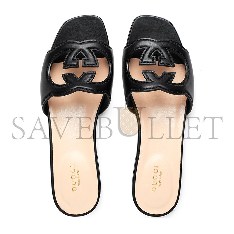 GUCCI WOMEN'S SLIDE SANDAL WITH INTERLOCKING G 694451
