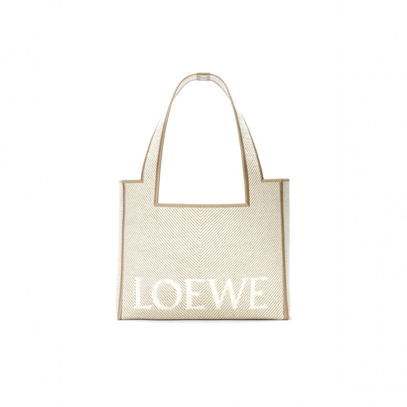 LOEWE MEDIUM LOEWE FONT TOTE IN JACQUARD CANVAS ALF1B61X11-2370 (30*25.5*15cm) LOEWE MEDIUM LOEWE FONT TOTE IN JACQUARD CANVAS ALF1B61X11-2370 (30*25.5*15cm)
