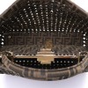 FENDI FABRIC JACQUARD FF 1974 WOVEN KNOTTED MEDIUM PEEKABOO ICONIC SATCHEL TOBACCO MORO (34*25*13cm) 