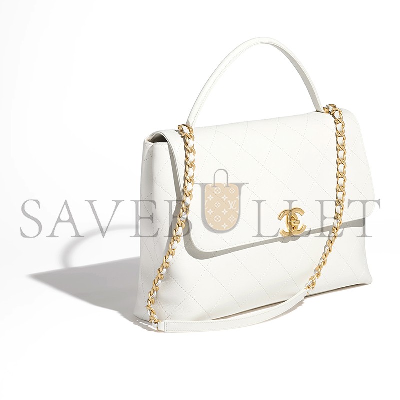 CHANEL MAXI FLAP BAG WITH TOP HANDLE AS5543 (37*26*10cm)