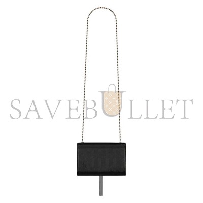 YSL KATE SMALL CHAIN BAG WITH TASSEL IN CHEVRON PATENT LEATHER 474366AAAWI1000 (20*12.5*5cm)