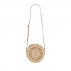 YSL SAC ROND IN RAFFIA AND SMOOTH LEATHER 685601GAAAA2080 (21*21*4cm)