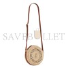 YSL SAC ROND IN RAFFIA AND SMOOTH LEATHER 685601GAAAA2080 (21*21*4cm)