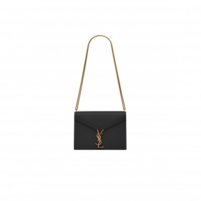 YSL CASSANDRA MEDIUM IN GRAIN DE POUDRE EMBOSSED LEATHER 532750BOW0W1000 (22*16.5*5.5cm)