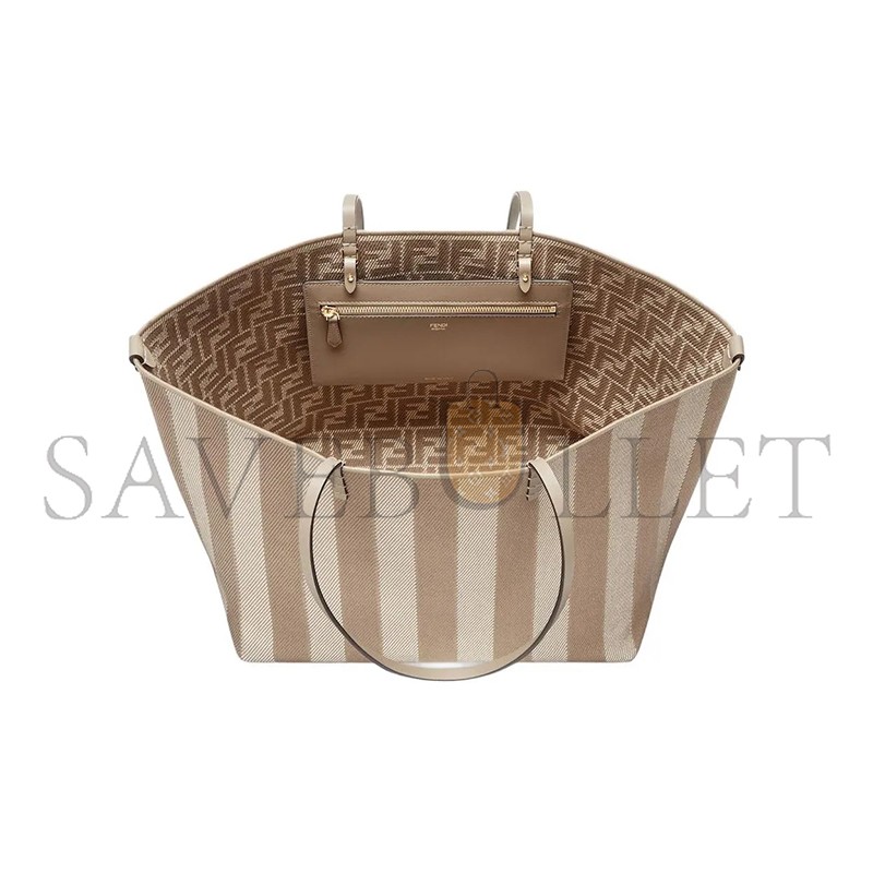 FENDI ROLL LARGE FABRIC GRAY 8BH425AUPJF1SNP (33*30*22cm)