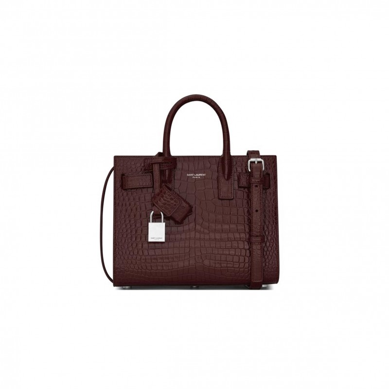 YSL SAC DE JOUR IN CROCODILE-EMBOSSED LEATHER-NANO 392035DND1N6475 (22*18*10.5cm) YSL SAC DE JOUR IN CROCODILE-EMBOSSED LEATHER-NANO 392035DND1N6475 (22*18*10.5cm)