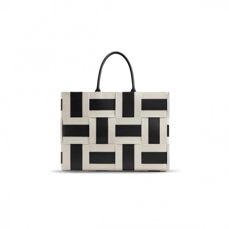 BOTTEGA VENETA COTTON WITH LINEN WITH POLYURETHANE TOTE BAG 755219V2OS19815 (45*34*11cm)