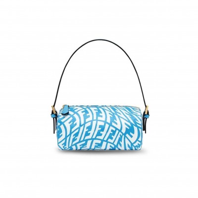 FENDI MINI FF VERTIGO ZIP WRISTLET BAG 8BS050AFL1F1E8L (19*11*8cm)