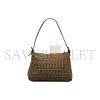 FENDI ZUCHINNO CANVAS AND LEATHER FF ZIP SHOULDER 890TYHTTNIOI66CE (33*19*8cm)
