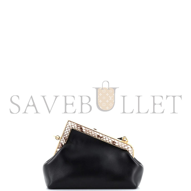 FENDI FIRST BAG LEATHER WITH PYTHON SMALL (26*18*9.5cm)