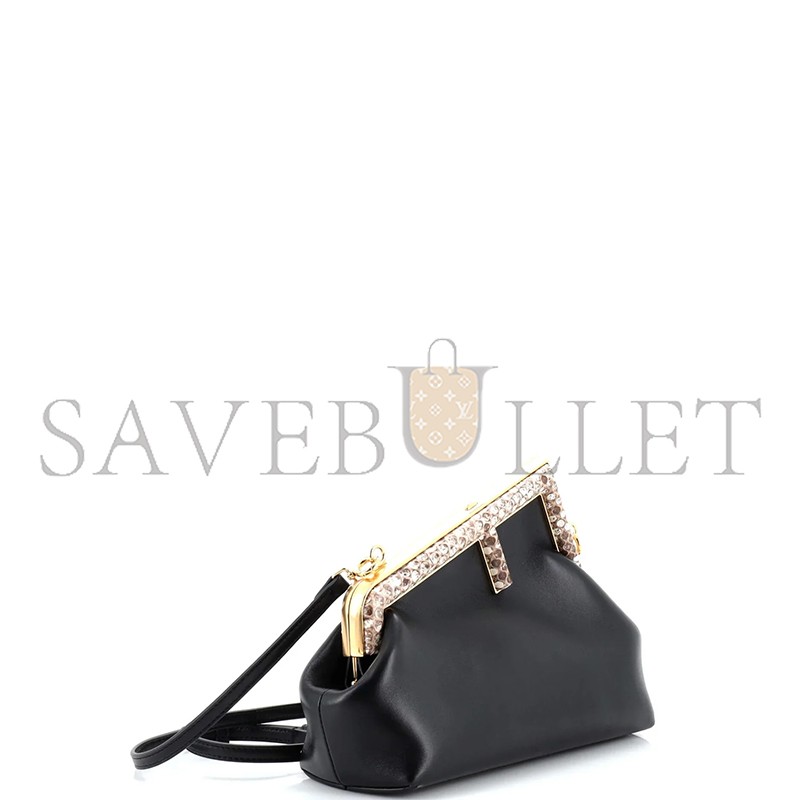 FENDI FIRST BAG LEATHER WITH PYTHON SMALL (26*18*9.5cm)