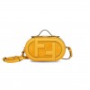 FENDI O'LOCK CAMERA BAG LEATHER WITH SUEDE MINI YELLOW 8BS058AHSBF192E (21*13*8cm)