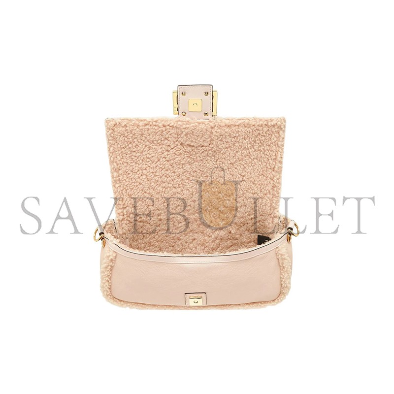 FENDI LAMBSKIN SHEARLING BAGUETTE SOAP 8BR600ALMRF136T (28*14*8cm)
