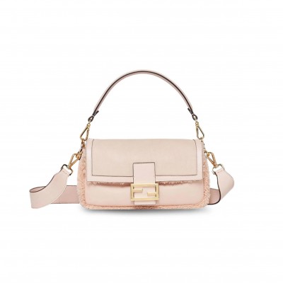 FENDI LAMBSKIN SHEARLING BAGUETTE SOAP 8BR600ALMRF136T (28*14*8cm)