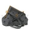 FENDI FLANNEL KARLIGRAPHY EMBROIDERED SMALL FENDI FIRST GREY (26*18*9.5cm) 