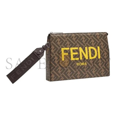 FENDI LOGO-PRINT CLUTCH BAG 7VA564AJJ4F1HR8 (26.5*19*5cm) FENDI LOGO-PRINT CLUTCH BAG 7VA564AJJ4F1HR8 (26.5*19*5cm)