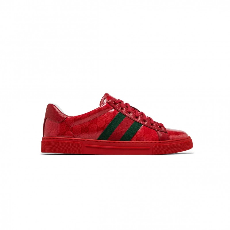 GUCCI ACE GG CRYSTAL CANVAS RED 760775