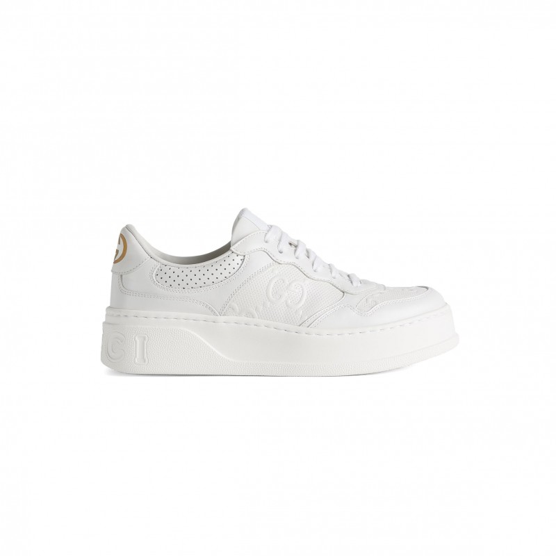 GUCCI WOMEN'S GG EMBOSSED TRAINER 670408 GUCCI WOMEN'S GG EMBOSSED TRAINER 670408