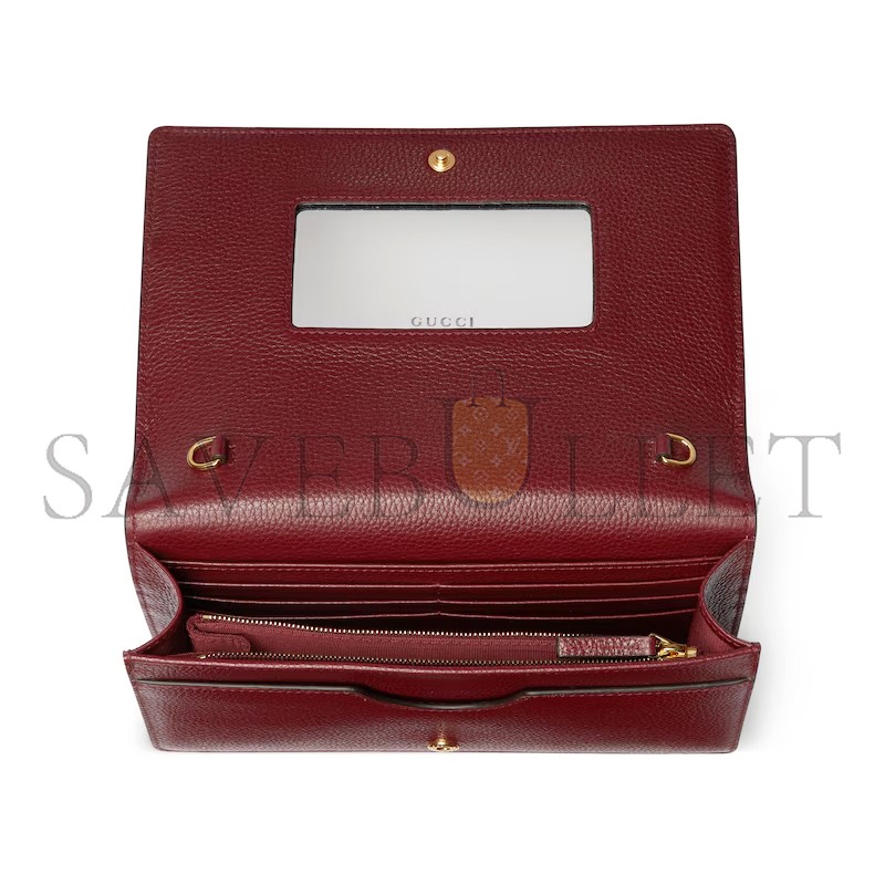 GUCCI GG MARMONT BI-COLOR WALLET ON CHAIN ‎497985AAE5E6258 (20*12.5*4cm)