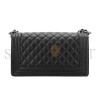 CHANEL CAVIAR MEDIUM QUILTED BOY FLAP BLACK A67086 Y83338 94305 (25*15*8cm)