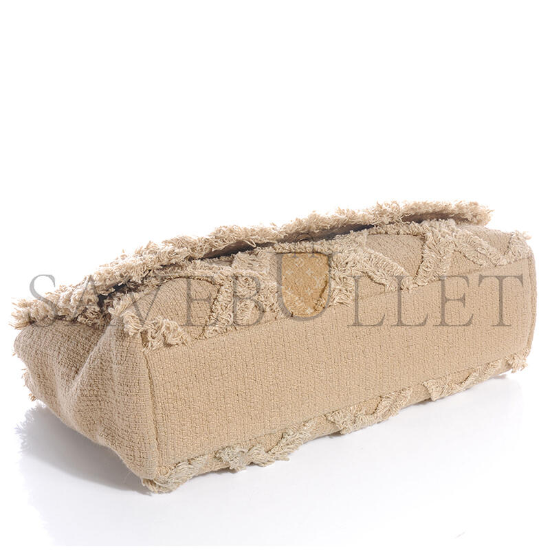 CHANEL MASTER  TWEED NATURE FLAP DARK BEIGE (36*20*9cm) 