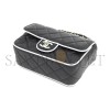 CHANEL BLACK AND WHITE FLAP SHEEPSKIN SHOULDER BAG AS5151 (15*12*3.5cm)