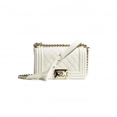 CHANEL SMALL QUILTED BOY BAG A67085 B05839 10601 (20.5*12*8.5cm)