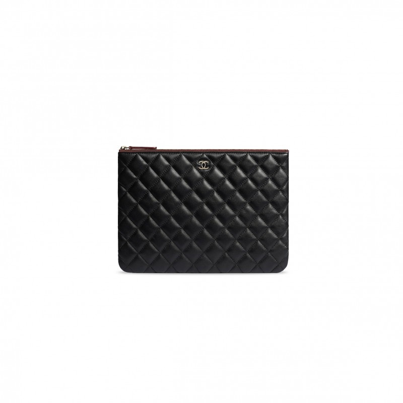 CHANEL CLASSIC MEDIUM LAMBSKIN CLUTCH A82545 Y04059 C3906 (27.5*20*1cm)