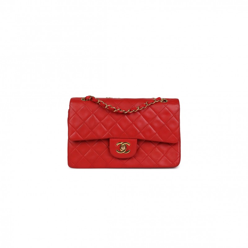 CHANEL SMALL CLASSIC DOUBLE FLAP RED 1190960 (23*15*6.5cm)